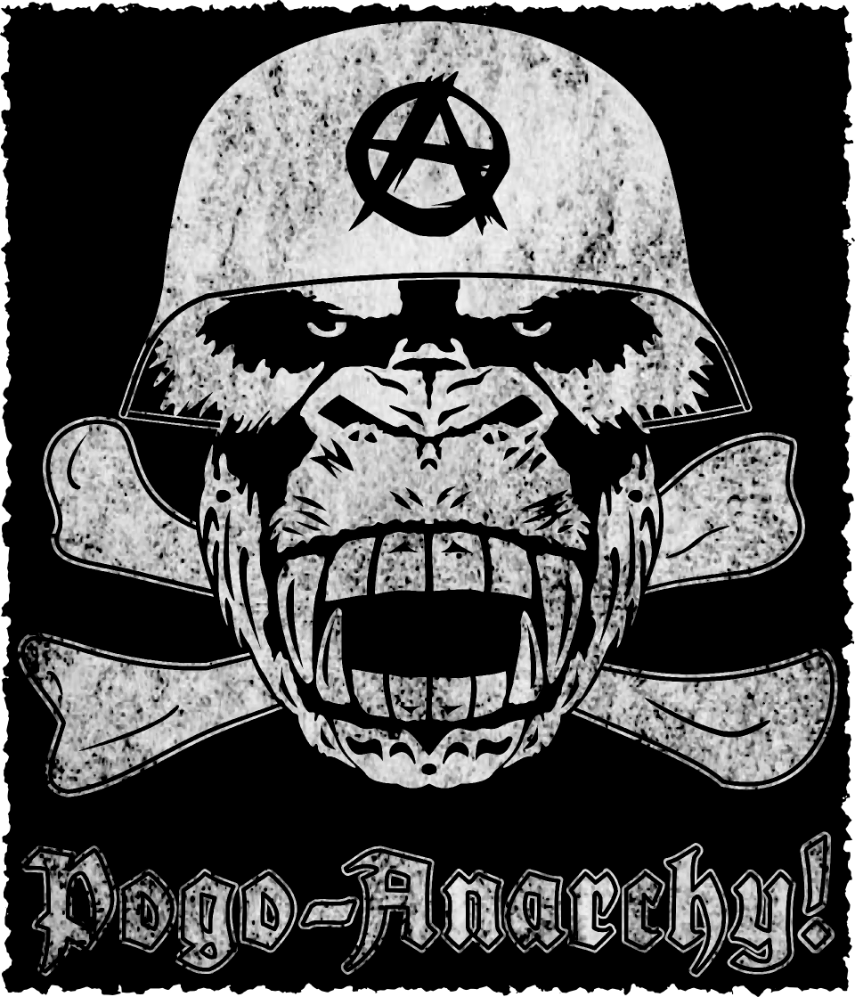 Gorilla Skull Stahlhelm Pogo-Anarchy - APPD