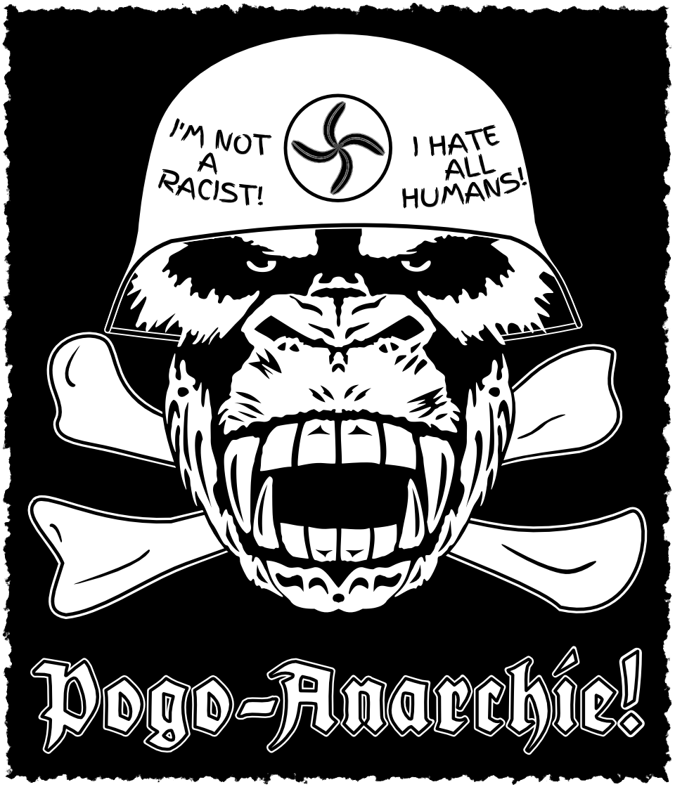Gorilla Skull Stahlhelm Pogo-Anarchie - APPD